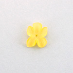 German Plastic Flower with Center Hole - 15x12MM MATTE TOPAZ