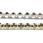 Preciosa Metal Spike Banding 1 Row - Round 15SS MONTE CARLO/SILVER