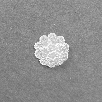 Plastic Carved Flower - Cluster 15MM DYEABLE CRYSTAL