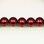 Czech Glass Pearl Bead - Round 06MM GARNET 70499