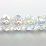 Chinese Cut Crystal Bead - Rondelle 09x12MM CRYSTAL AB