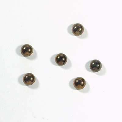 Glass Medium Dome Coated Cabochon - Round 05MM LUSTER TAUPE