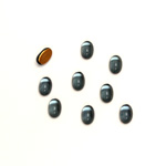 Glass Medium Dome Foiled Cabochon - Oval 06x4MM MONTANA