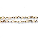 Indian Crystal Linked Bead Chain - Rondelle 3x4MM ANGELSKIN-Brass