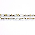 Indian Crystal Linked Bead Chain - Rondelle 3x4MM CRYSTAL-Brass