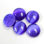 Fiber-Optic Cabochon - Round 13MM CAT'S EYE ROYAL BLUE