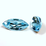 Preciosa Crystal Point Back Fancy Stone - Navette 15x7MM AQUA BOHEMICA