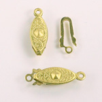 Brass Fish Hook Clasp 18x6MM