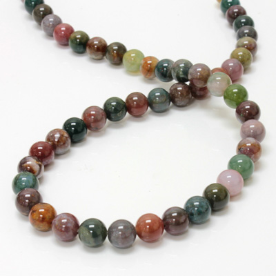 Gemstone Bead - Smooth Round 2.5MM Diameter Hole 08MM FANCY JASPER