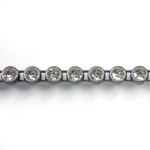 Plastic Rhinestone Banding 1 Row PP26 (SS13) CRYSTAL-GREY