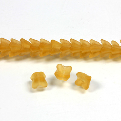 Czech Pressed Glass Bead - Cap 06MM MATTE TOPAZ