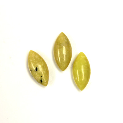 Gemstone Cabochon - Navette 15x7MM YELLOW TURQUOISE