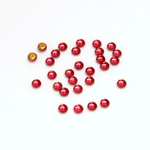 Glass Medium Dome Foiled Cabochon - Round 03MM ROSE