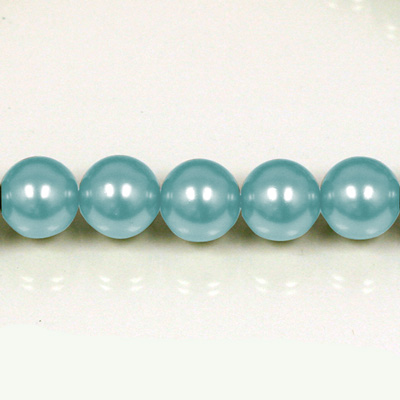 Czech Glass Pearl Bead - Round 12MM AQUA 70436