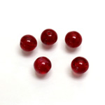 Plastic Flawed Bead - Round 08MM FLAWED RUBY