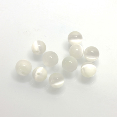 Fiber-Optic 1-Hole Ball - 06MM CAT'S EYE WHITE