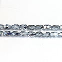 Czech Glass Fire Polish Bead - Pear 07x5MM CRYSTAL LIGHT BLUE