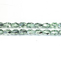 Czech Glass Fire Polish Bead - Pear 07x5MM CRYSTAL LIGHT GREEN