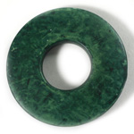 Plastic Bead - Smooth Round Donut 50MM INDOCHINE TEAL
