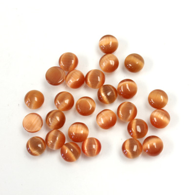 Fiber-Optic Cabochon - Round 04MM CAT'S EYE COPPER