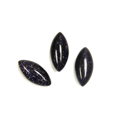 Man-made Cabochon - Navette 15x7MM BLUE GOLDSTONE