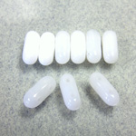 Preciosa Czech Pressed Glass 2-Hole Bead - Twin Roller 09x4MM ALABASTER