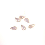 Cut Crystal Point Back Fancy Stone Foiled - Pear 06x3.6MM OPAL ROSE