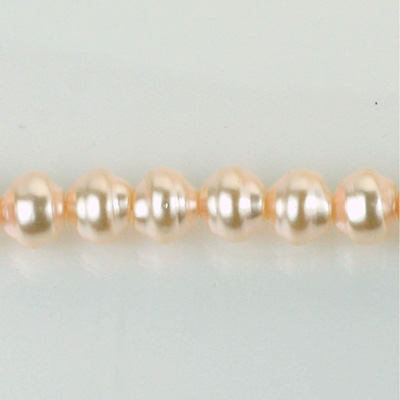 Czech Glass Pearl Bead - Snail Shell 08MM LT ROSE 70424