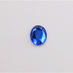 Glass Flat Back Rose Cut Faceted Foiled Stone - Oval 10x8MM SAPPHIRE