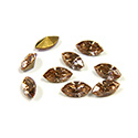 Swarovski Crystal Foiled Point Back Tin Table Cut (TTC) Fancy Stone - Navette 06x3MM LIGHT COLORADO TOPAZ