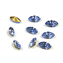 Swarovski Crystal Foiled Point Back Tin Table Cut (TTC) Fancy Stone - Navette 06x3MM LIGHT SAPPHIRE