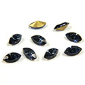 Swarovski Crystal Foiled Point Back Tin Table Cut (TTC) Fancy Stone - Navette 06x3MM MONTANA