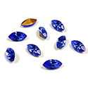 Swarovski Crystal Foiled Point Back Tin Table Cut (TTC) Fancy Stone - Navette 06x3MM SAPPHIRE