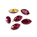 Swarovski Crystal Foiled Point Back Tin Table Cut (TTC) Fancy Stone - Navette 08x4MM FUCHSIA