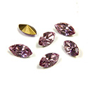 Swarovski Crystal Foiled Point Back Tin Table Cut (TTC) Fancy Stone - Navette 08x4MM LIGHT AMETHYST