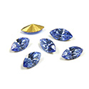 Swarovski Crystal Foiled Point Back Tin Table Cut (TTC) Fancy Stone - Navette 08x4MM LIGHT SAPPHIRE