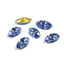 Swarovski Crystal Foiled Point Back Tin Table Cut (TTC) Fancy Stone - Navette 08x4MM LIGHT SAPPHIRE