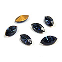 Swarovski Crystal Foiled Point Back Tin Table Cut (TTC) Fancy Stone - Navette 08x4MM MONTANA