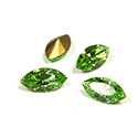 Swarovski Crystal Foiled Point Back Tin Table Cut (TTC) Fancy Stone - Navette 10x5MM PERIDOT