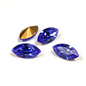 Swarovski Crystal Foiled Point Back Tin Table Cut (TTC) Fancy Stone - Navette 10x5MM SAPPHIRE