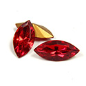 Swarovski Crystal Foiled Point Back Tin Table Cut (TTC) Fancy Stone - Navette 15x7MM LIGHT SIAM RUBY