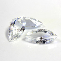 Swarovski Crystal Foiled Point Back Tin Table Cut (TTC) Fancy Stone - Navette 15x7MM CRYSTAL Unfoiled