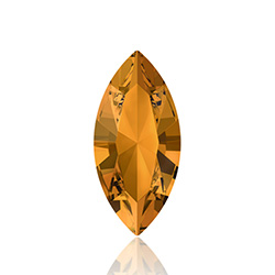 Swarovski Crystal Point Back Fancy Stone - Navette 08X4MM TOPAZ