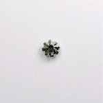Metalized Plastic Bead - Ribbed Rondelle 06MM SILVER