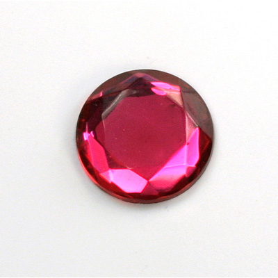 Glass Flat Back Rose Cut Fancy Foiled Stone - Round 18MM ROSE