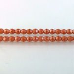 Czech Glass Fire Polish Bead - Round 04MM MOONSTONE PINK