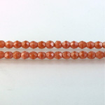 Czech Glass Fire Polish Bead - Round 04MM MOONSTONE PINK