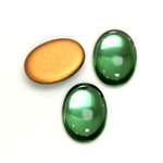 Glass Medium Dome Foiled Cabochon - Oval 18x13MM TURMALINE