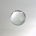 Czech Glass Medium Dome Transparent Cabochon - Round 18MM CRYSTAL Unfoiled