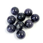 Man-made No-Hole Ball - 10MM BLUE GOLDSTONE